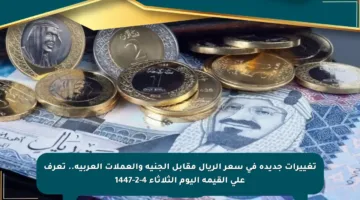 تغييرات جديدة في سعر الريال مقابل الجنيه والعملات العربية.. تعرف على القيمة اليوم الثلاثاء 4-2-1447